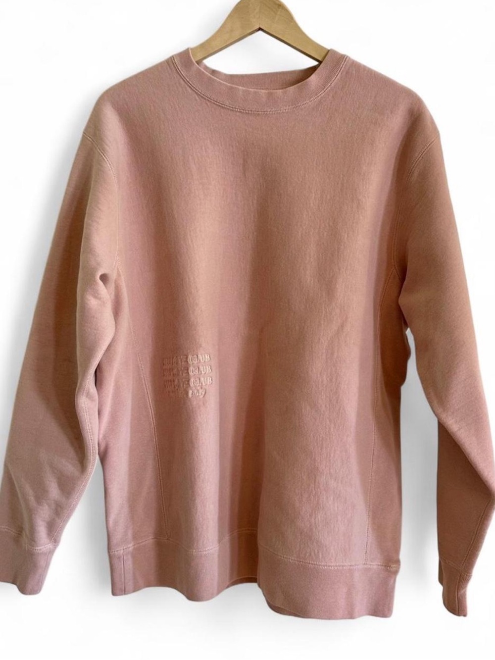 Mayfair The Label Self Love Club Embroidered Oversized Pink Crewneck Sweatshirt - Picture 2 of 8